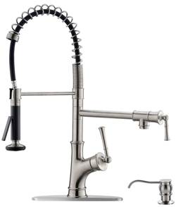 APPASO Commercial Kitchen Sink Faucet with Soap Dispenser