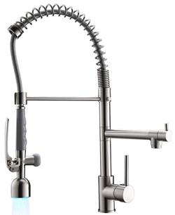 Fapully Commercial Kitchen Sink Faucet with LED Light